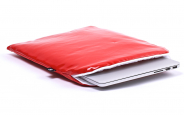Laptophoes rood leer