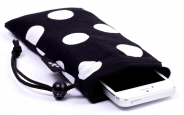 Zwarte Polka stippen iPhone hoesje